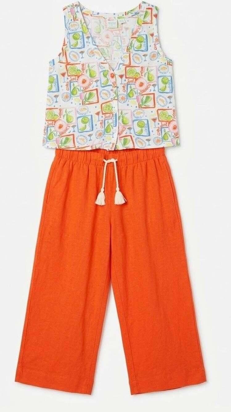 💥Cynthia Rowley Just Wanna Have Brunch Linen/Lyocell casual pant set medium